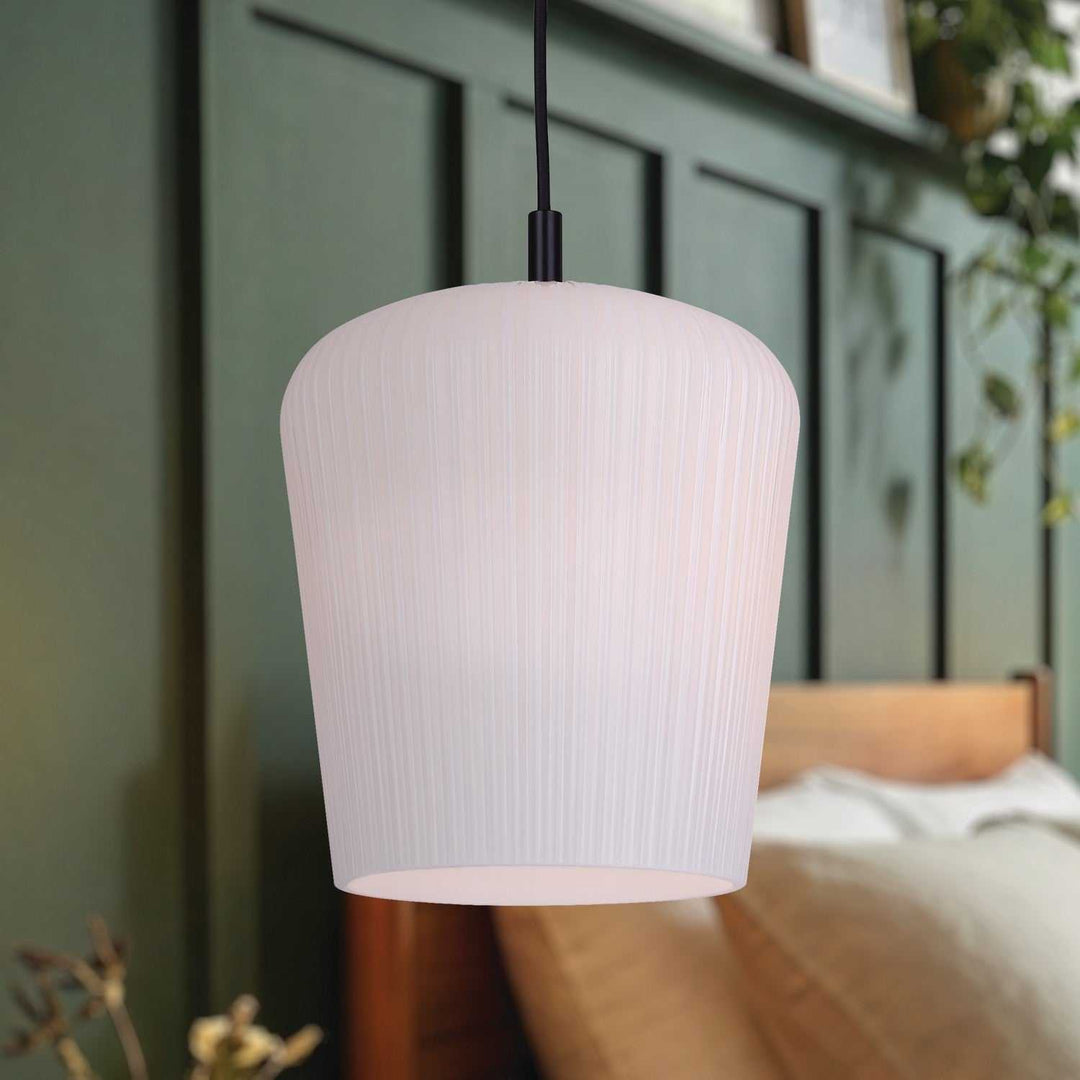 Leandro One Light Pendant in Matte Black Canarm Canada