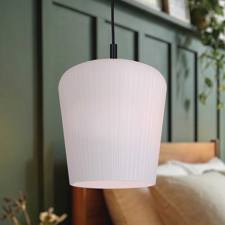 Leandro One Light Pendant in Matte Black Canarm Canada