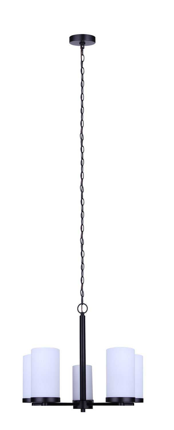Britton Five Light Chandelier in Matte Black Canarm Canada