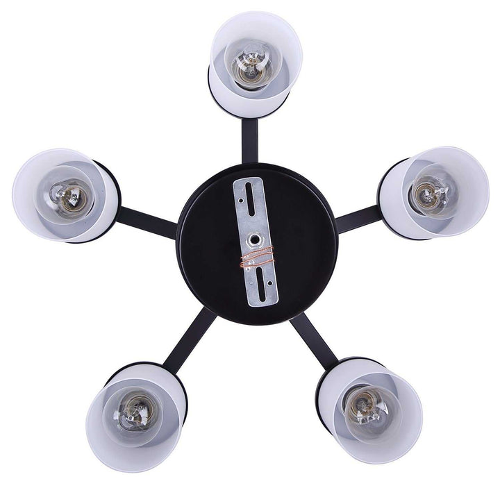 Britton Five Light Chandelier in Matte Black Canarm Canada