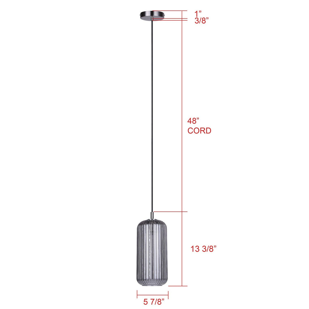 Malek One Light Pendant in Brushed Nickel Canarm Canada