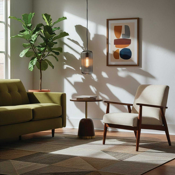 Malek One Light Pendant in Brushed Nickel Canarm Canada