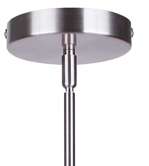 Evienne Three Light Chandelier in Brushed Nickel And Pink Canarm Canada