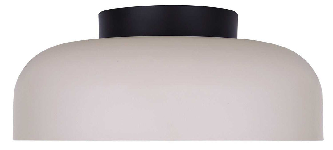 Petra LED Flush Mount in Matte Black And Stone Canarm Canada