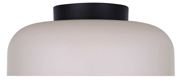 Petra LED Flush Mount in Matte Black And Stone Canarm Canada