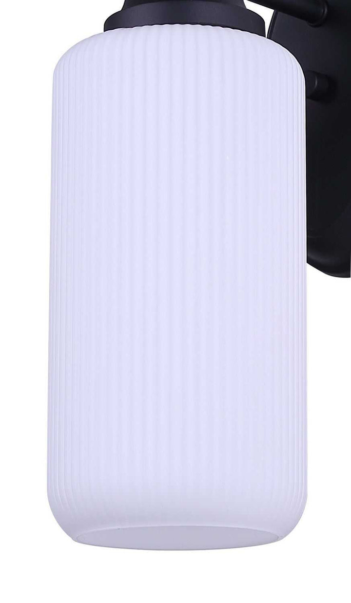 Vega One Light Outdoor Wall Lantern in Sand Black Canarm Canada