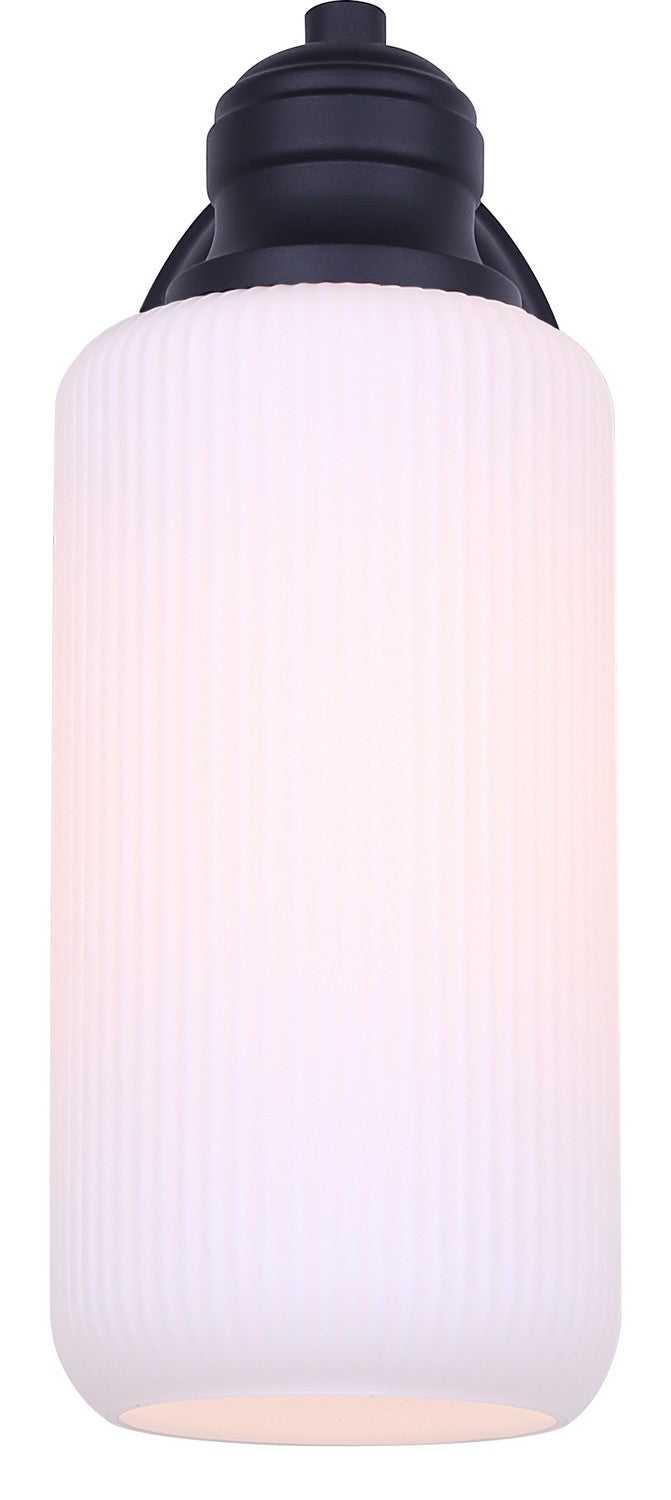Vega One Light Outdoor Wall Lantern in Sand Black Canarm Canada