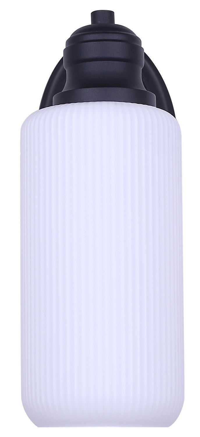 Vega One Light Outdoor Wall Lantern in Sand Black Canarm Canada