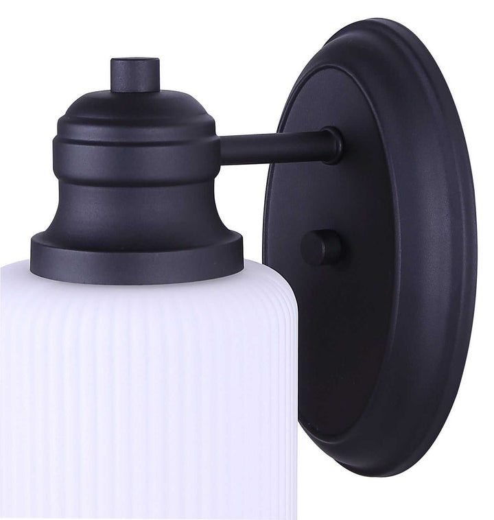 Vega One Light Outdoor Wall Lantern in Sand Black Canarm Canada