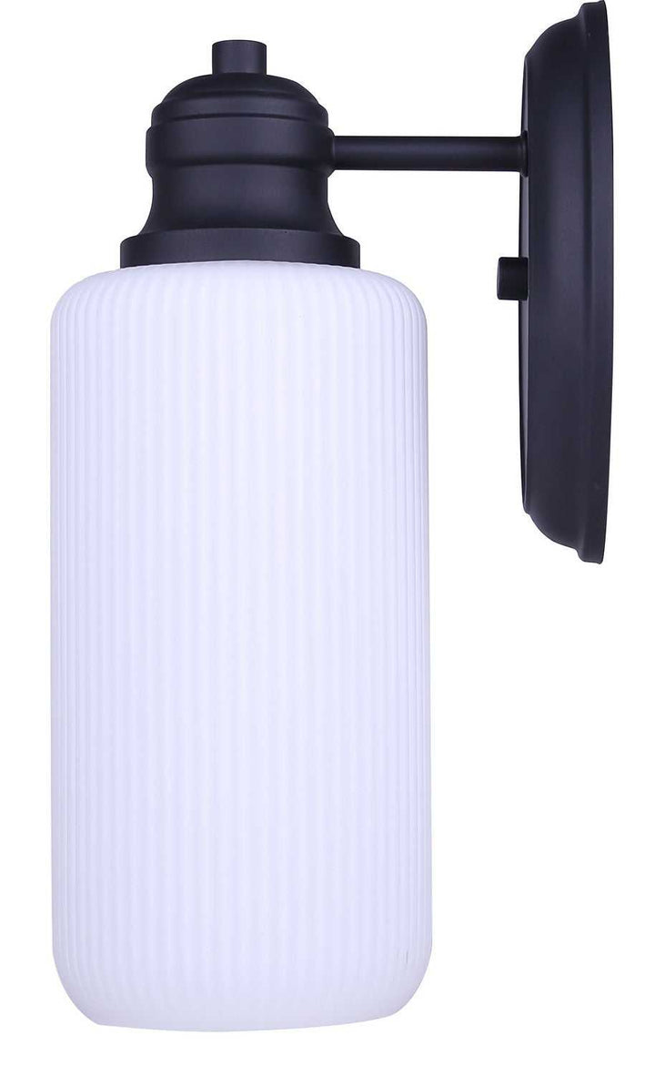 Vega One Light Outdoor Wall Lantern in Sand Black Canarm Canada