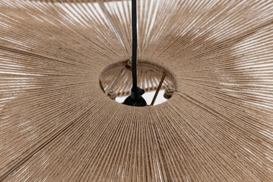 Malana One Light Pendant in Natural + Black Canarm Canada