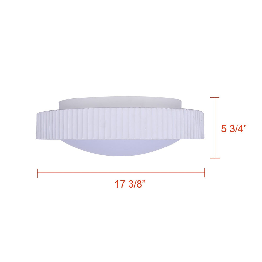 Harvey LED Flush Mount in Matte White Canarm Canada
