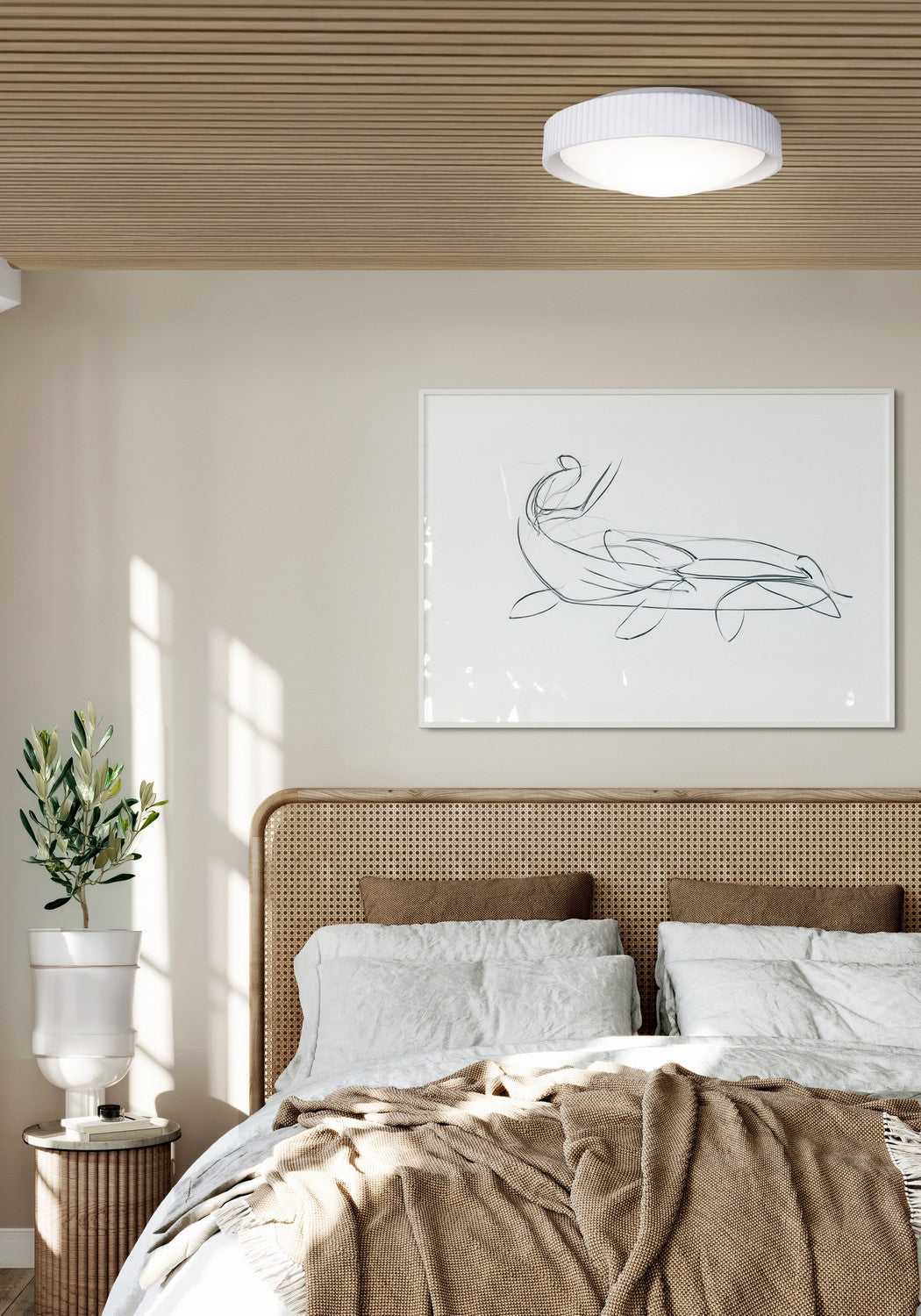 Harvey LED Flush Mount in Matte White Canarm Canada