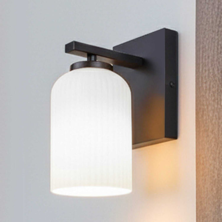 Bram One Light Wall Sconce in Matte Black Canarm Canada