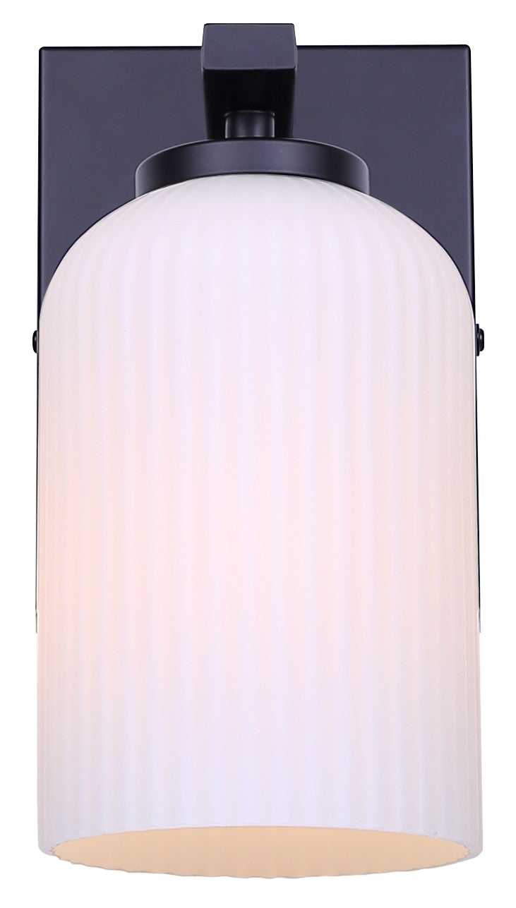 Bram One Light Wall Sconce in Matte Black Canarm Canada