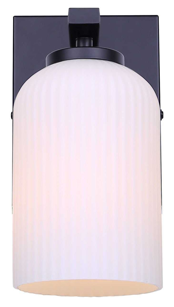 Bram One Light Wall Sconce in Matte Black Canarm Canada