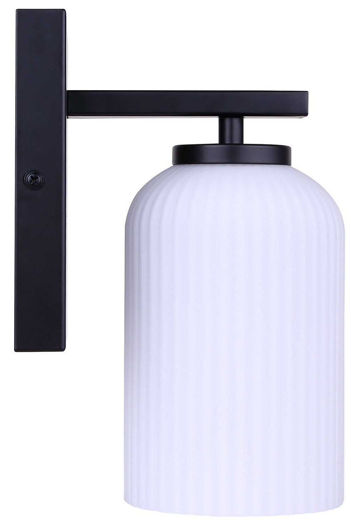 Bram One Light Wall Sconce in Matte Black Canarm Canada