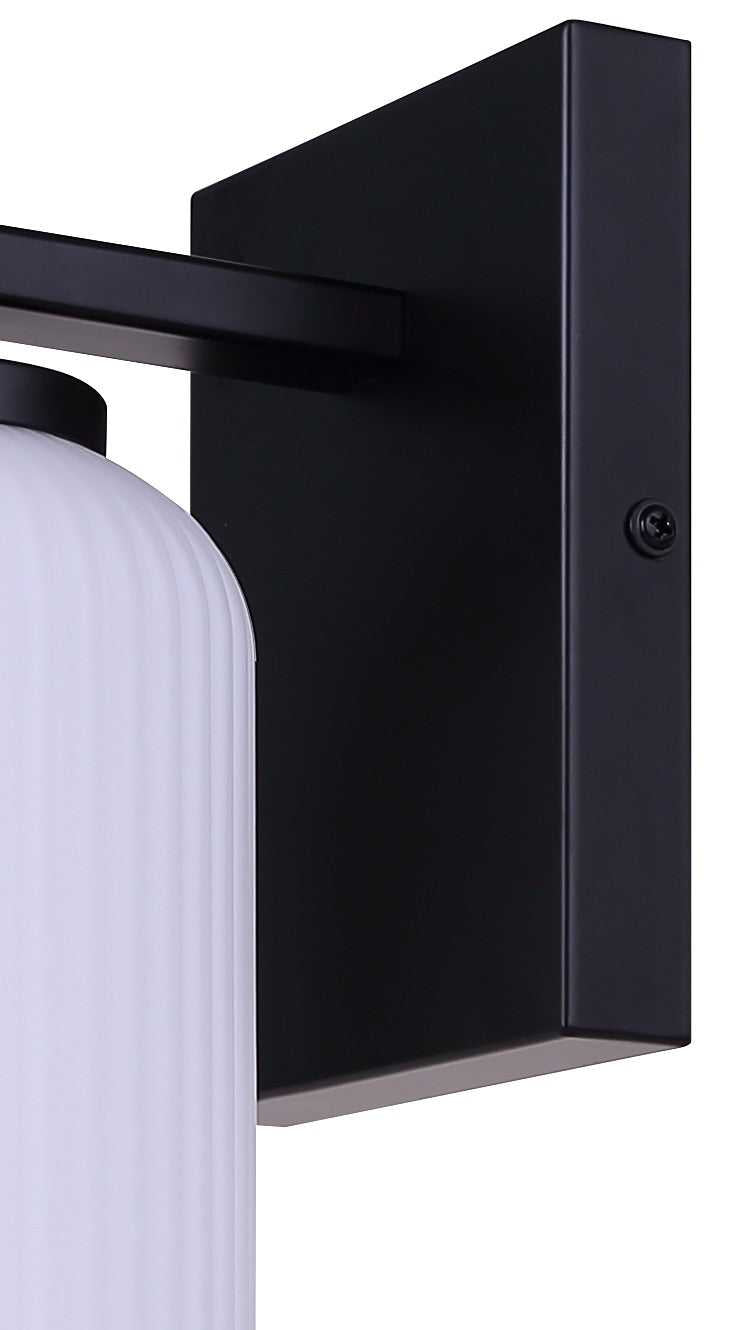 Bram One Light Wall Sconce in Matte Black Canarm Canada