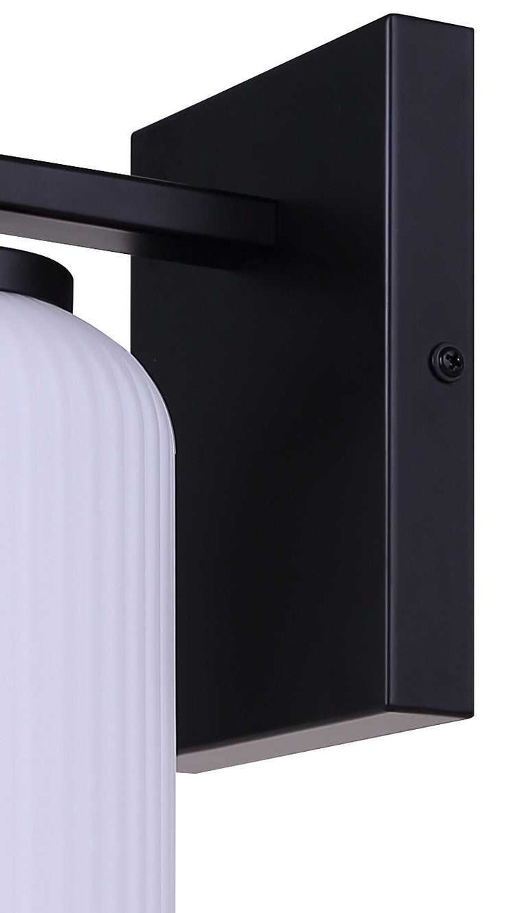 Bram One Light Wall Sconce in Matte Black Canarm Canada