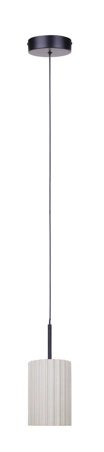 Tavi LED Pendant in Matte Black And Stone Canarm Canada