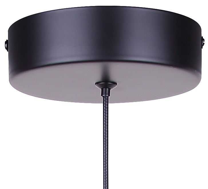 Tavi LED Pendant in Matte Black And Stone Canarm Canada