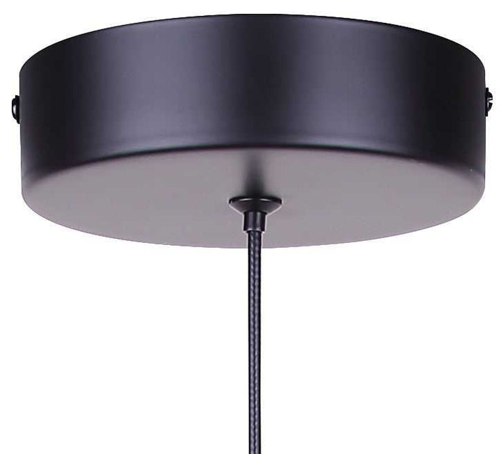 Tavi LED Pendant in Matte Black And Stone Canarm Canada
