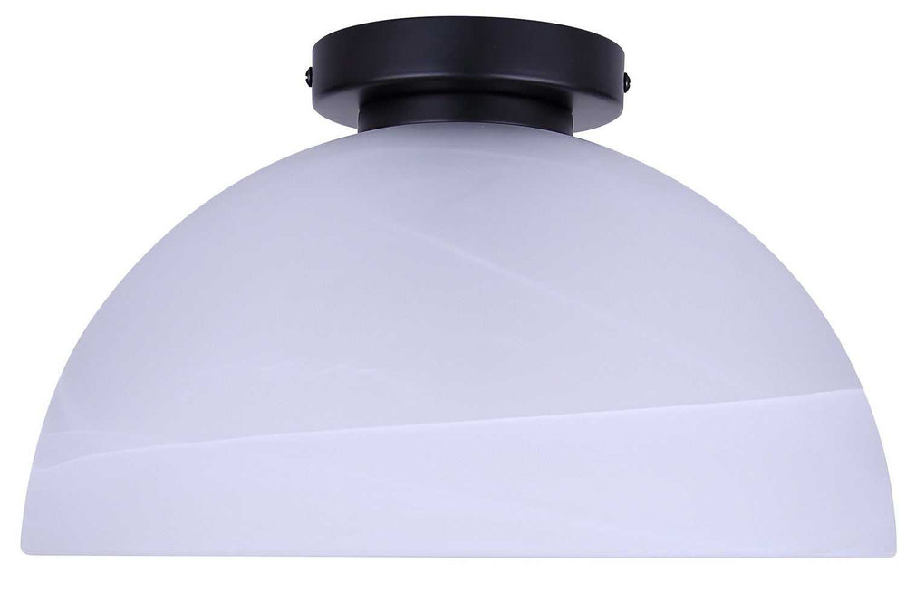 Marek One Light Flush Mount in Matte Black Canarm Canada