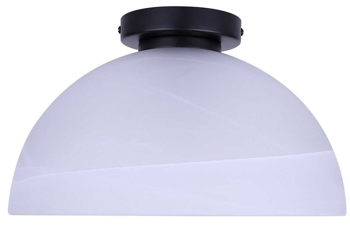 Marek One Light Flush Mount in Matte Black Canarm Canada