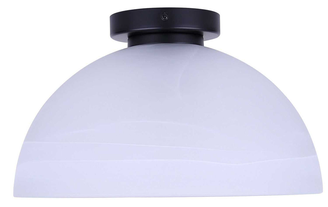 Marek One Light Flush Mount in Matte Black Canarm Canada