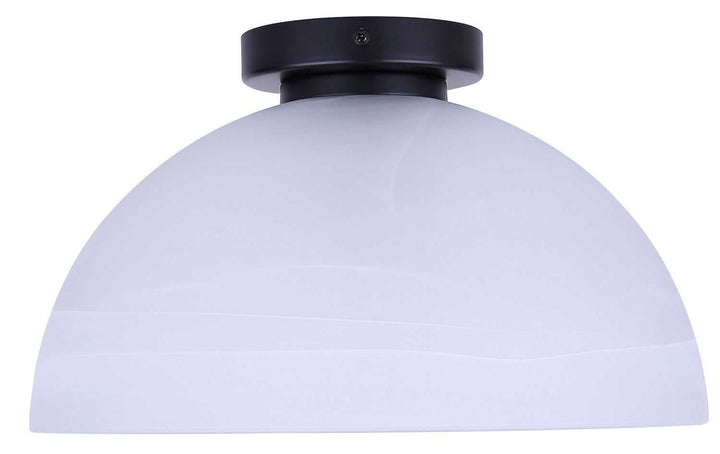 Marek One Light Flush Mount in Matte Black Canarm Canada