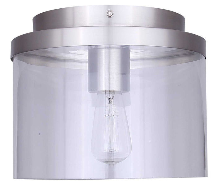 Britton One Light Flush Mount in Brushed Nickel Canarm Canada