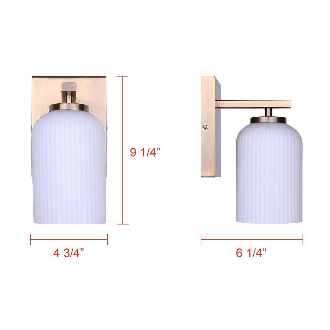 Bram One Light Wall Sconce in Gold Canarm Canada