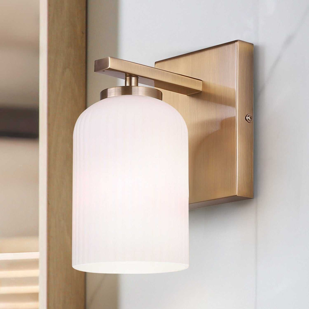 Bram One Light Wall Sconce in Gold Canarm Canada