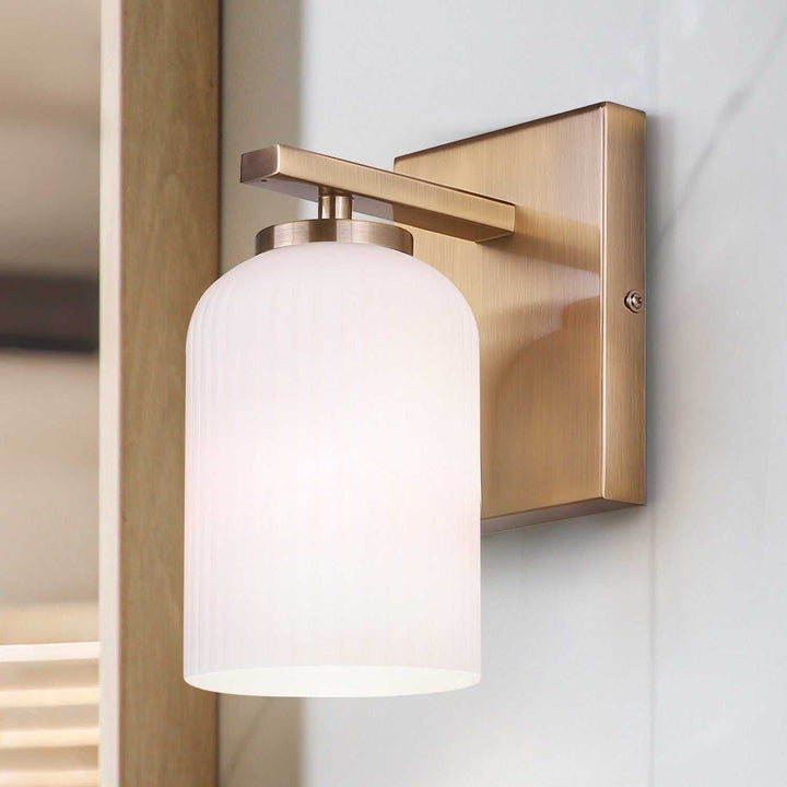 Bram One Light Wall Sconce in Gold Canarm Canada