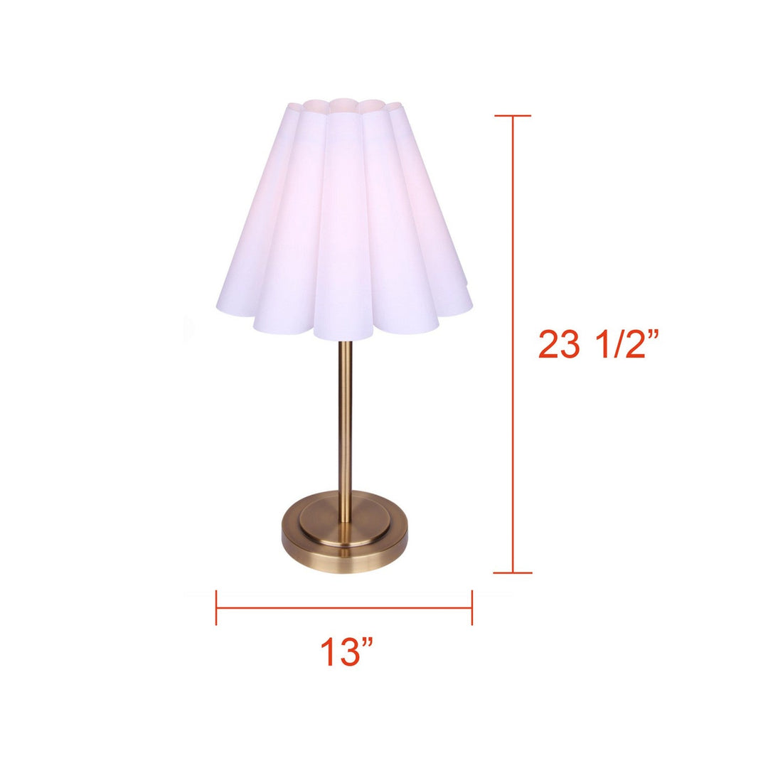 Iris One Light Table Lamp in Gold Canarm Canada
