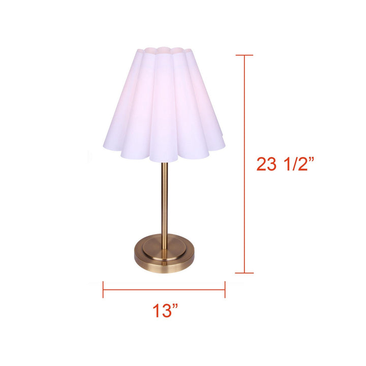 Iris One Light Table Lamp in Gold Canarm Canada