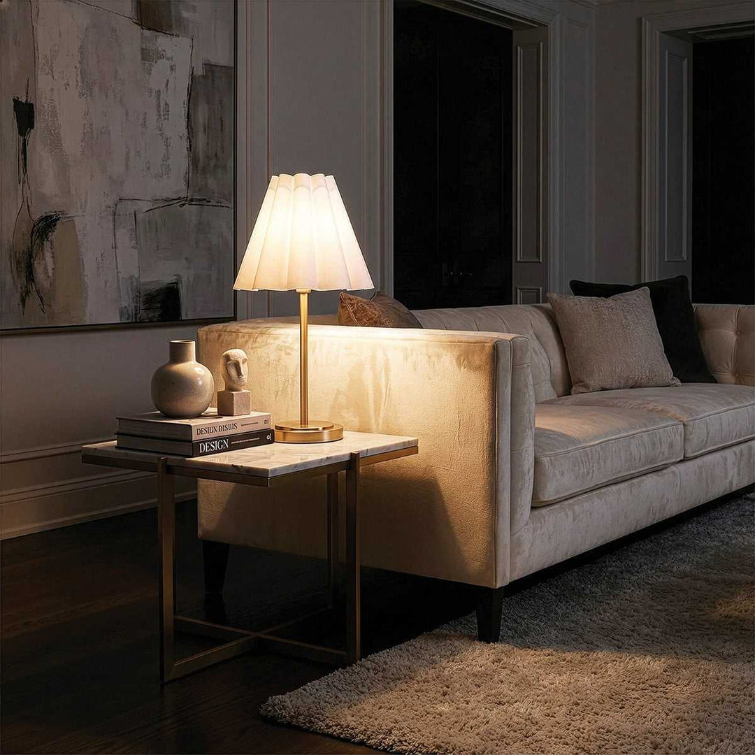 Iris One Light Table Lamp in Gold Canarm Canada