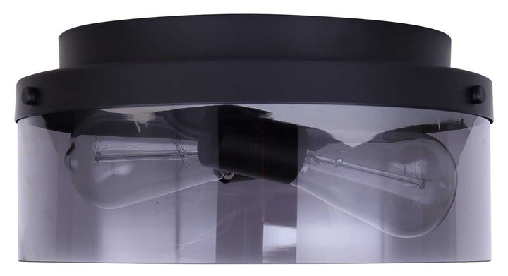 Nina Two Light Flush Mount in Matte Black Canarm Canada