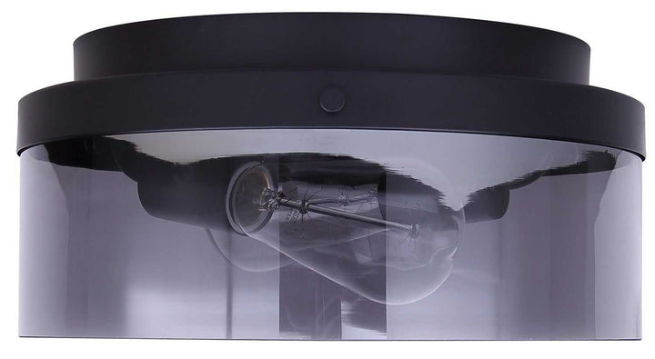 Nina Two Light Flush Mount in Matte Black Canarm Canada