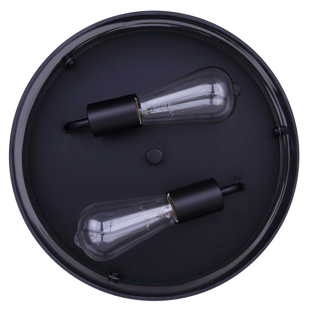 Nina Two Light Flush Mount in Matte Black Canarm Canada