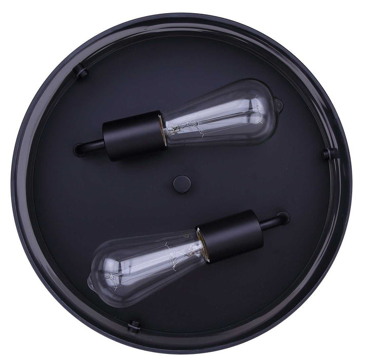 Nina Two Light Flush Mount in Matte Black Canarm Canada