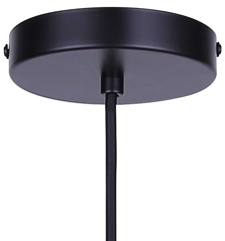Noire One Light Pendant in Matte Black + Gold Canarm Canada