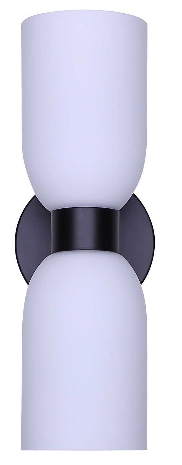Darius Two Light Wall Fixture in Matte Black Canarm Canada