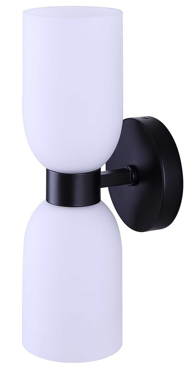 Darius Two Light Wall Fixture in Matte Black Canarm Canada