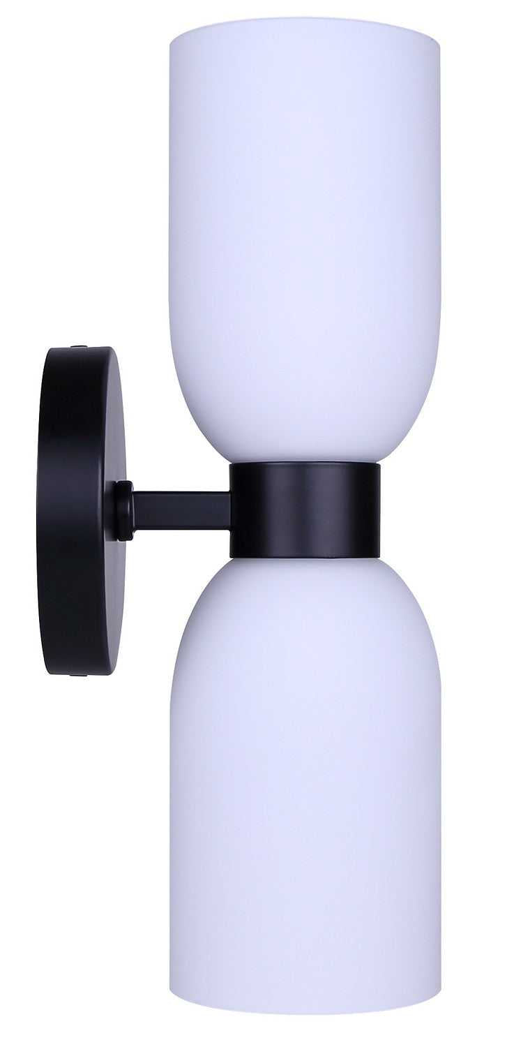 Darius Two Light Wall Fixture in Matte Black Canarm Canada