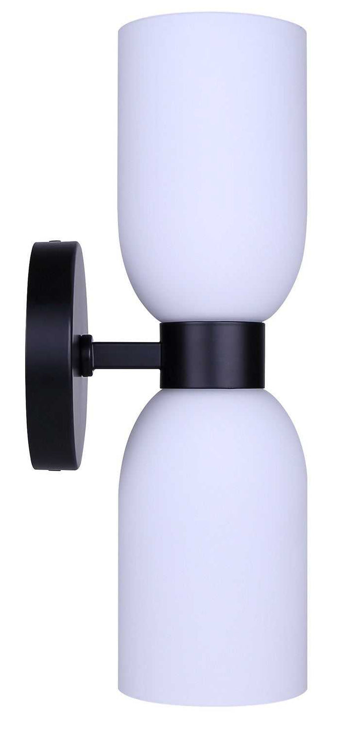 Darius Two Light Wall Fixture in Matte Black Canarm Canada