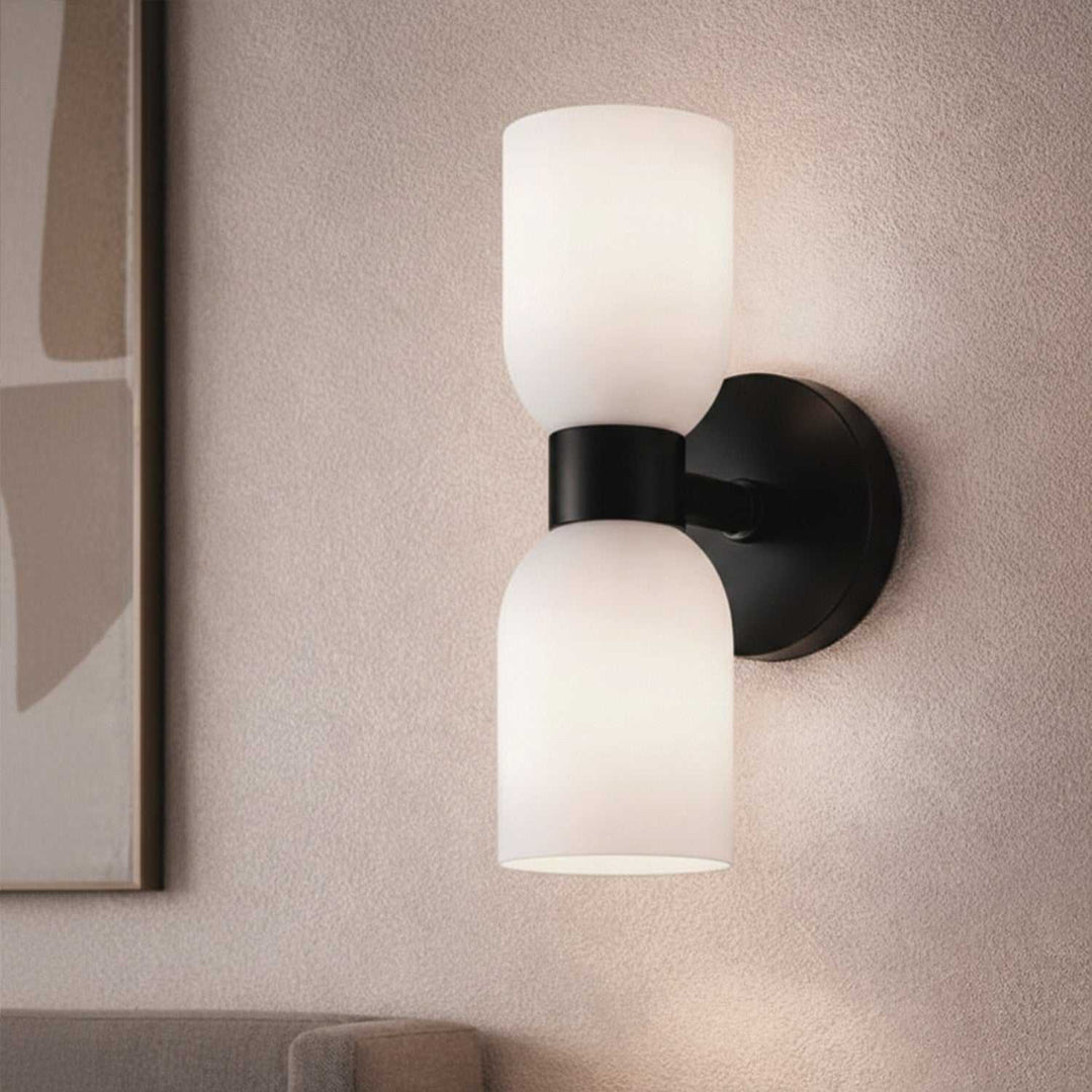 Darius Two Light Wall Fixture in Matte Black Canarm Canada