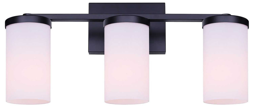 Britton Three Light Vanity in Matte Black Canarm Canada