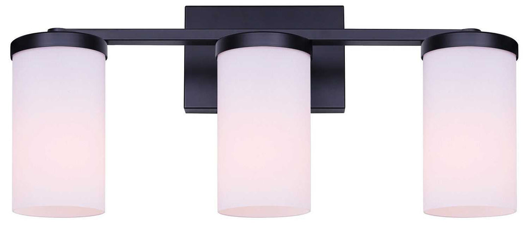 Britton Three Light Vanity in Matte Black Canarm Canada