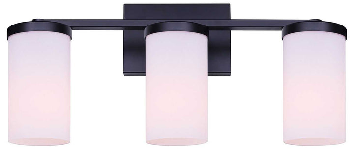 Britton Three Light Vanity in Matte Black Canarm Canada